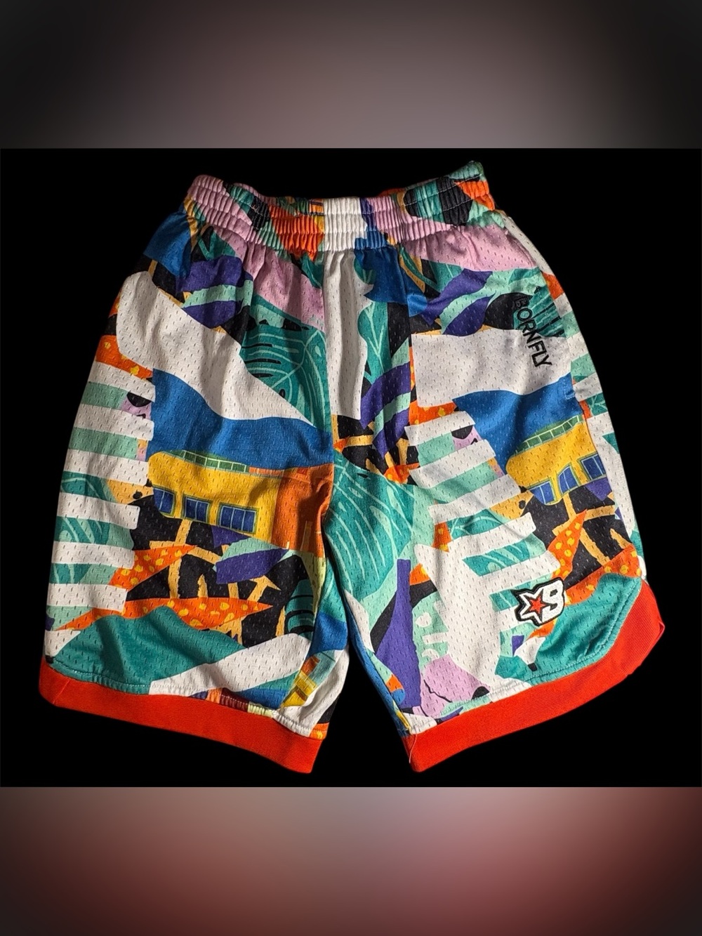 Vibrant Multicolor Athletic Shorts Boys Size 8